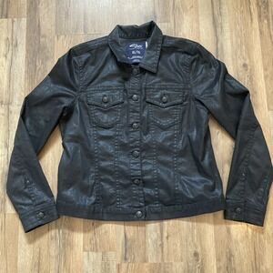 Silver Jeans Co. Women's Y2K Jacket Black Size XL Gothic Biker Goblincore